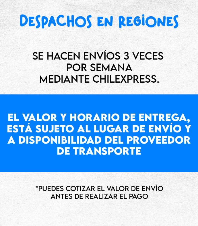 Despachos a regiones mediante Chilexpress