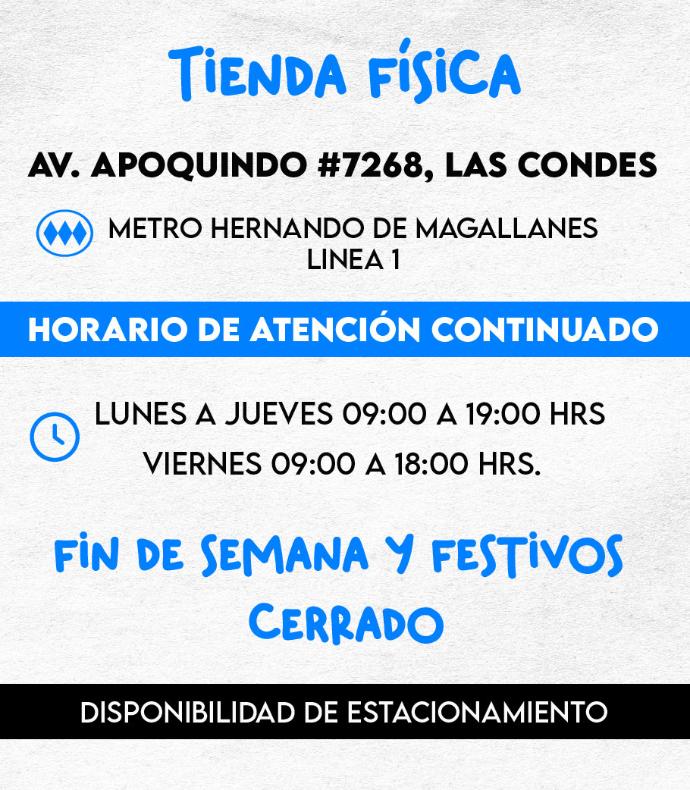 Horarios de atención en tienda física