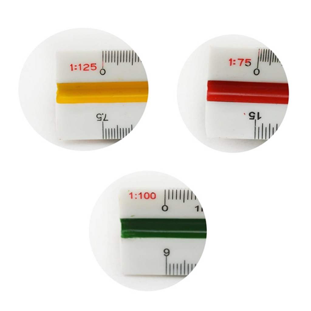Escalímetro plástico 30cm  6 escalas