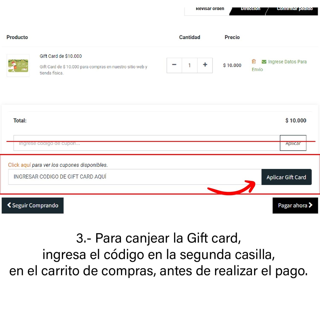 Gift Card de $10.000