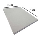 Croquera Papel Bond Tapa Gris 21.6x27.9cm (Carta) 100hj