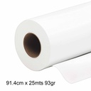 Rollo Papel Vegetal Plotter 91.4cm x 25mts 93gr