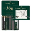 Lápices Faber-Castell Pitt Monochrome 19 pzas