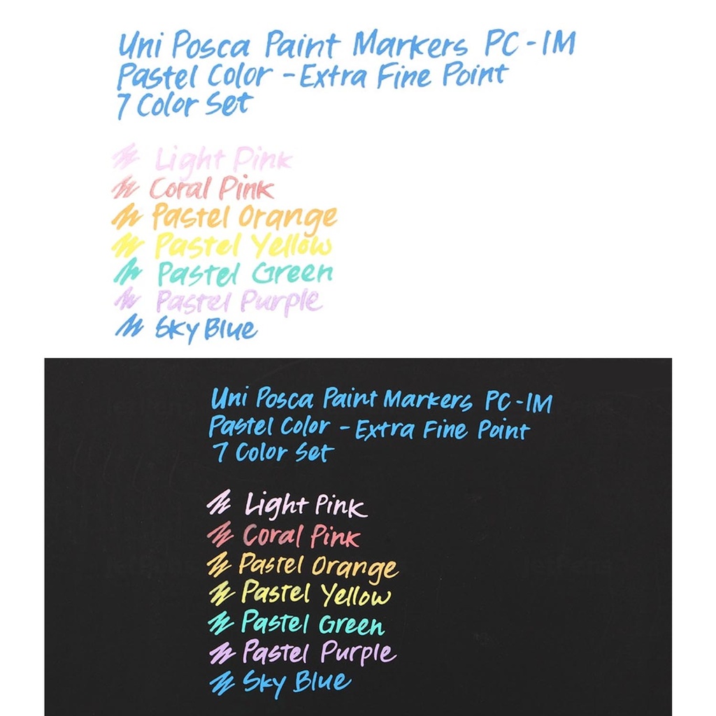 Marcador Uni Posca 8 Colores Pastel 1MR 0.7mm
