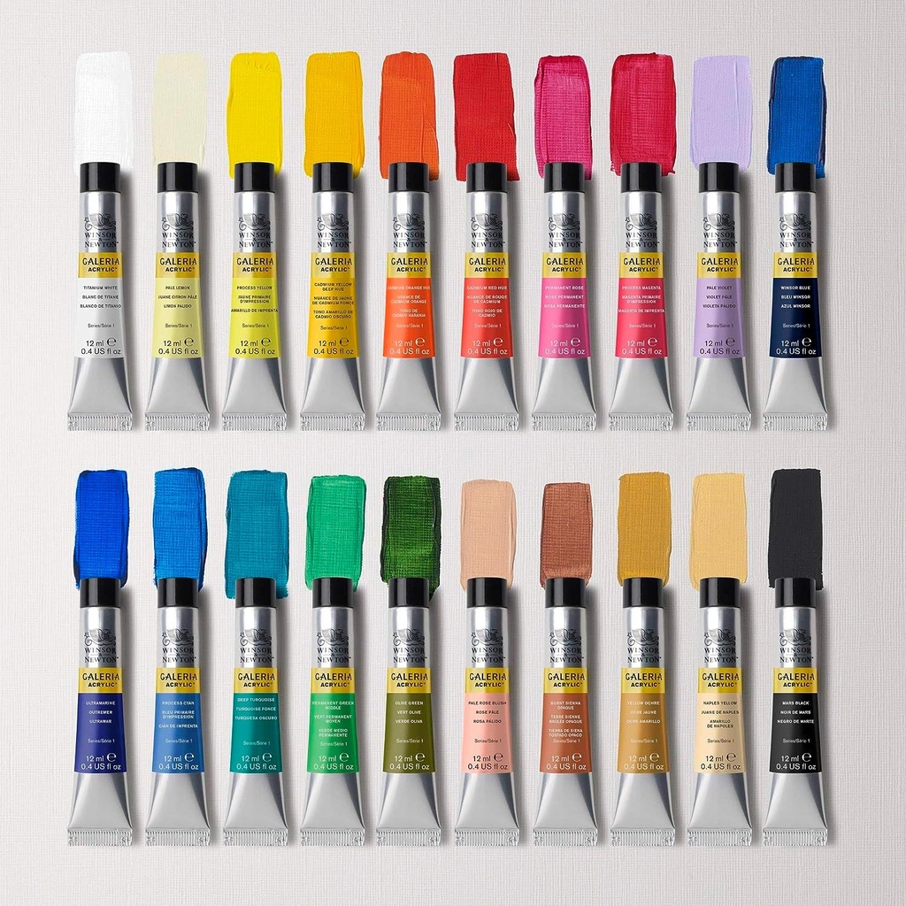 Set Inicial Acrílico Galería Winsor &amp; Newton 20x12ml