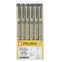 Set Pigma Micron Sakura 6 Grosores Negro