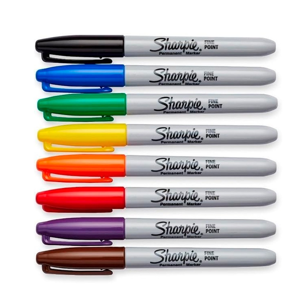 Marcador Sharpie Set 8 Colores Punta Fina