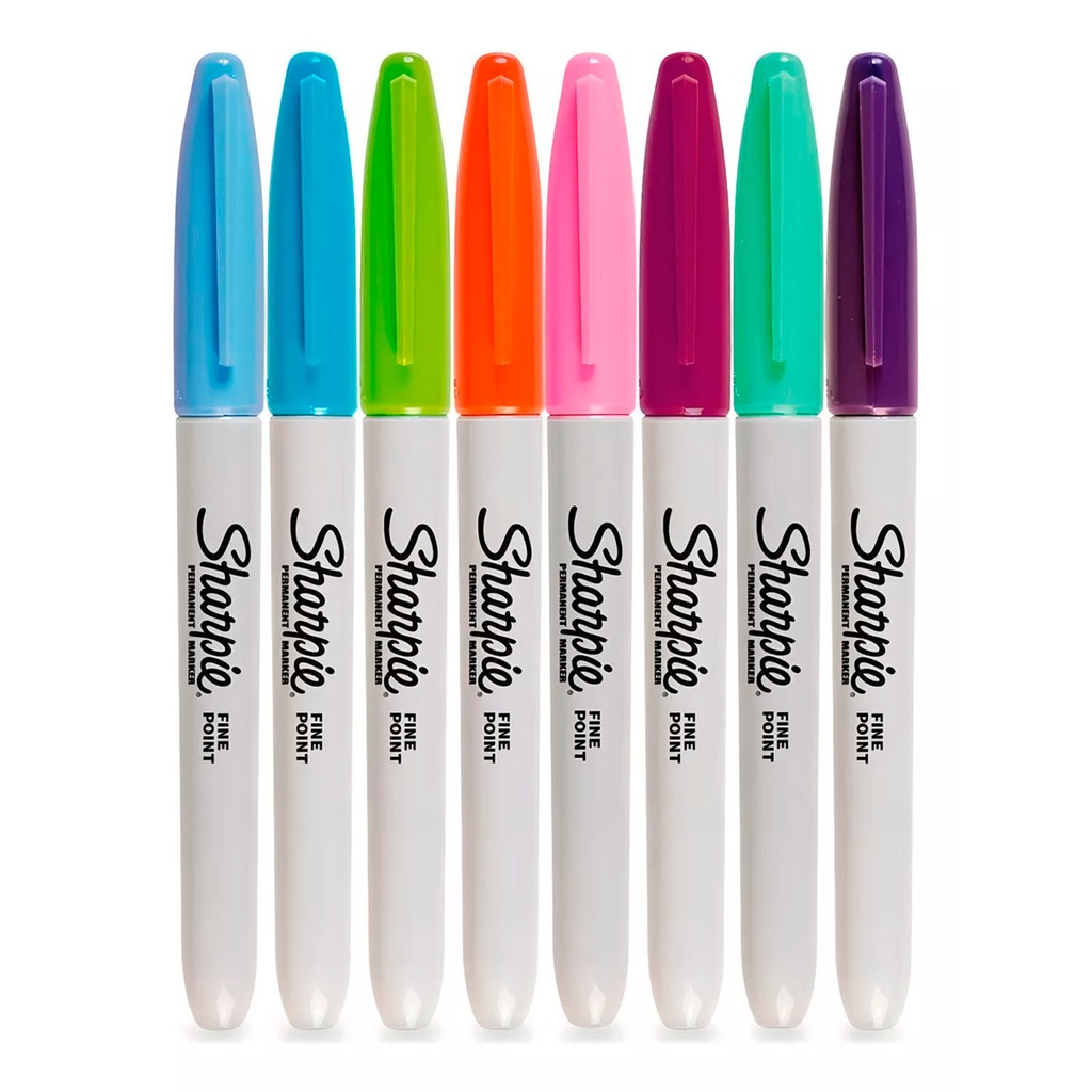 Marcador Sharpie Fashion 8 colores Punta Fina Permanente