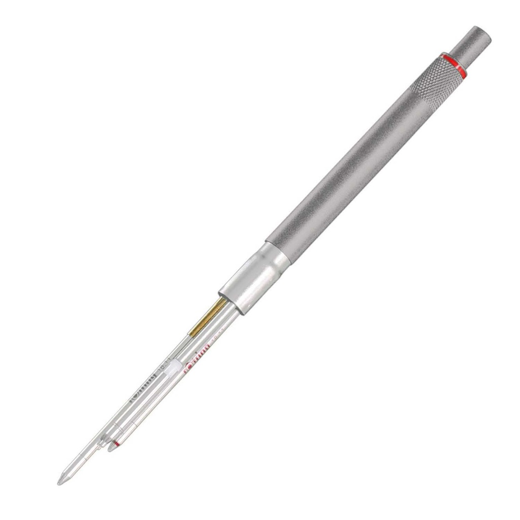 Bolígrafo Rotring 600 3 en 1 Plata (0.5mm /Negro y Rojo)