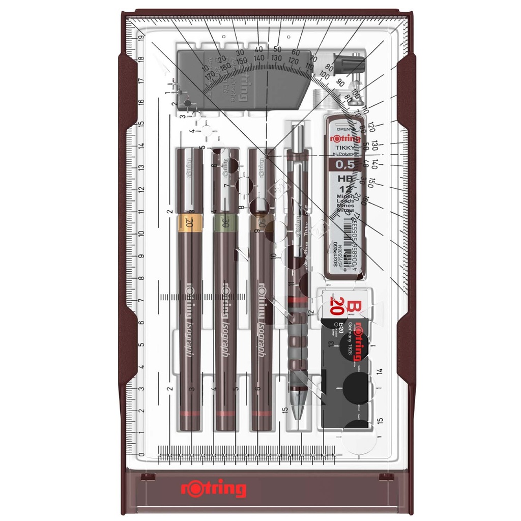 Set de Tiralíneas Isograph Rotring College (0.2 - 0.3 - 0.5 mm)