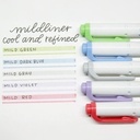 Marcadores Zebra Mildliner Doble Punta Colores Fríos 5ud