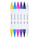 Marcadores Acrílicos Adix Punta Brush/Fina 6 Colores