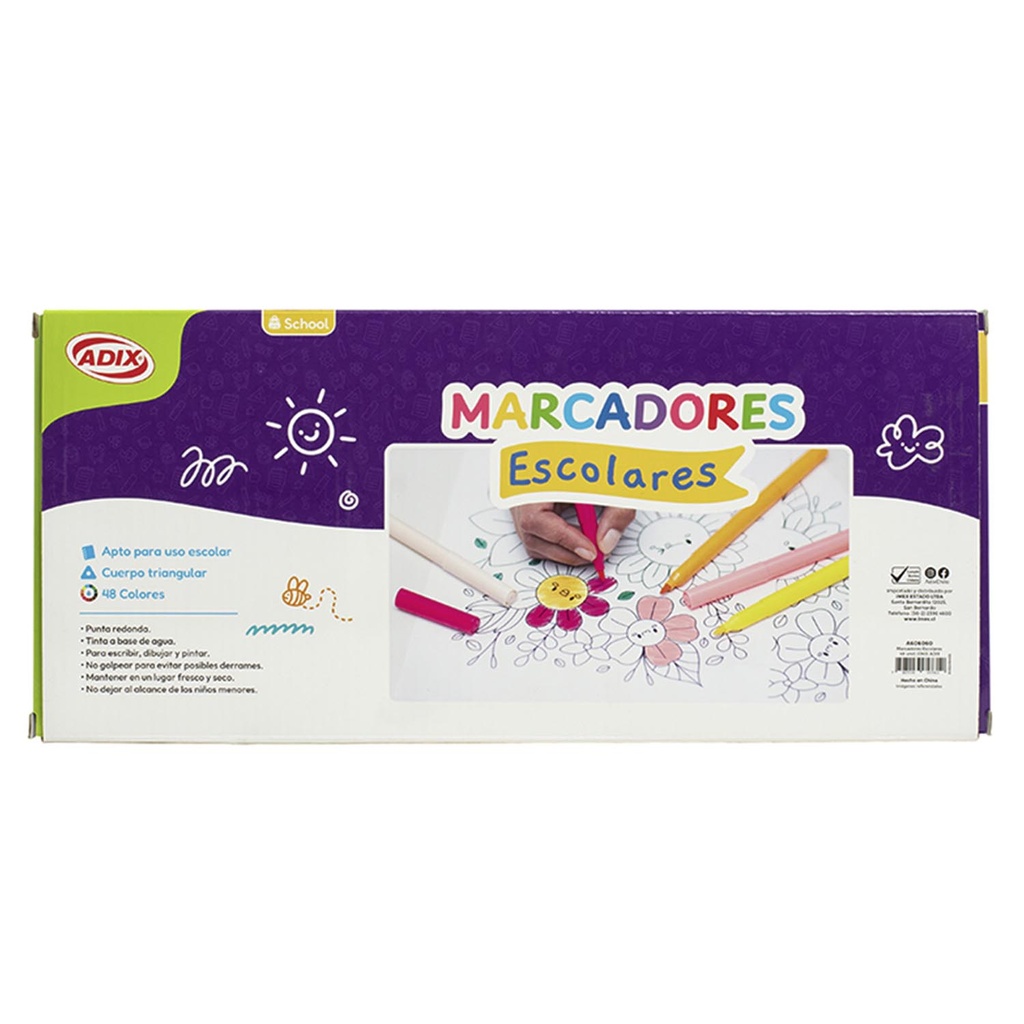 Marcadores Adix 48 Colores