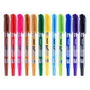 Marcadores Pilot Doble Punta 12 Colores