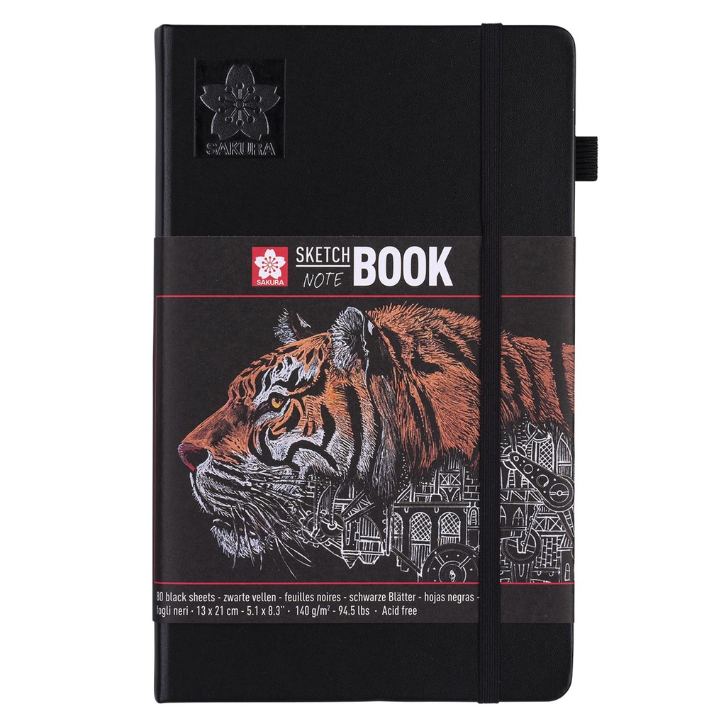 Sketchbook hoja negra + Espirógrafo + Set 6 colores Gelly Roll