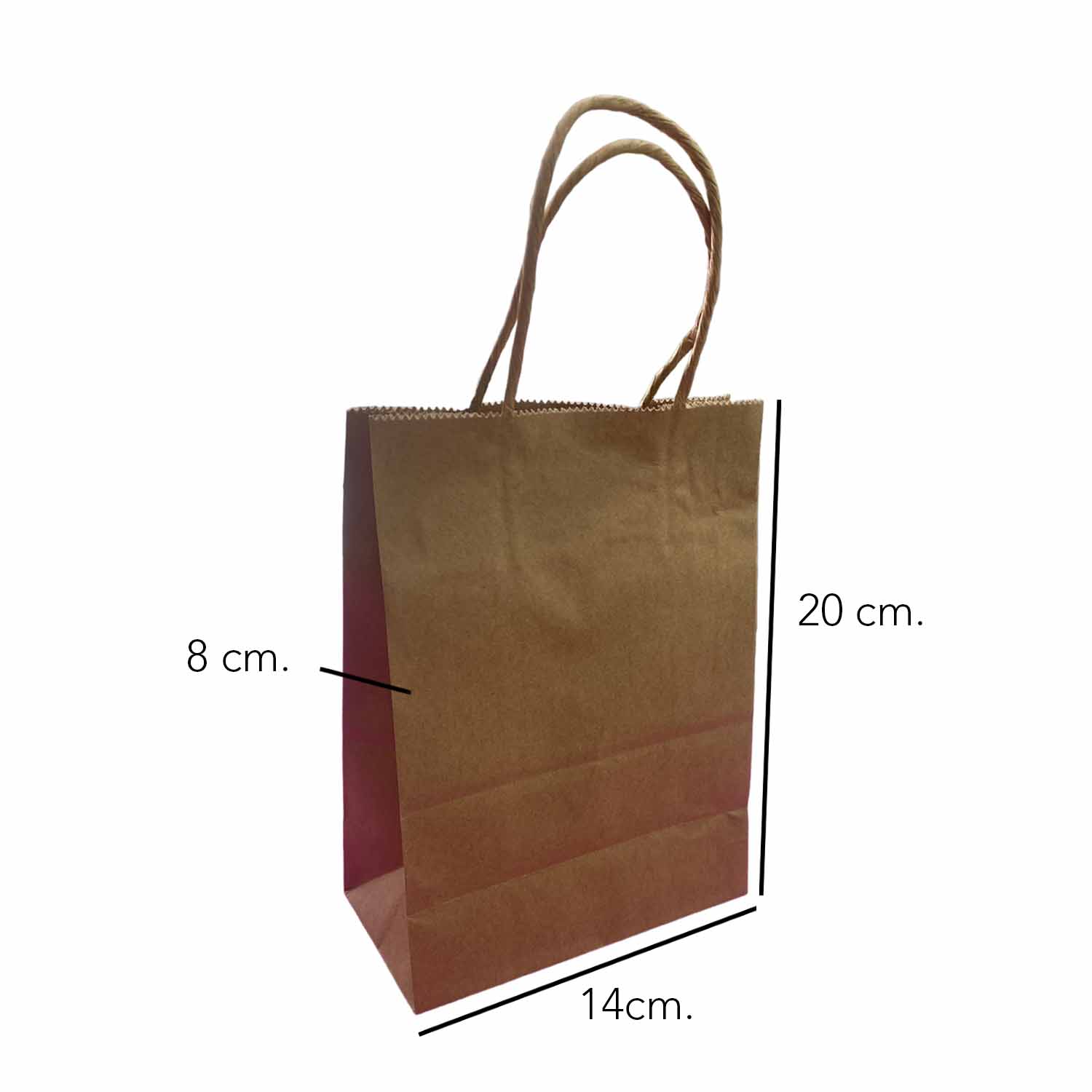 Bolsa de Papel Kraft regalo empaque con Manilla (1ud)