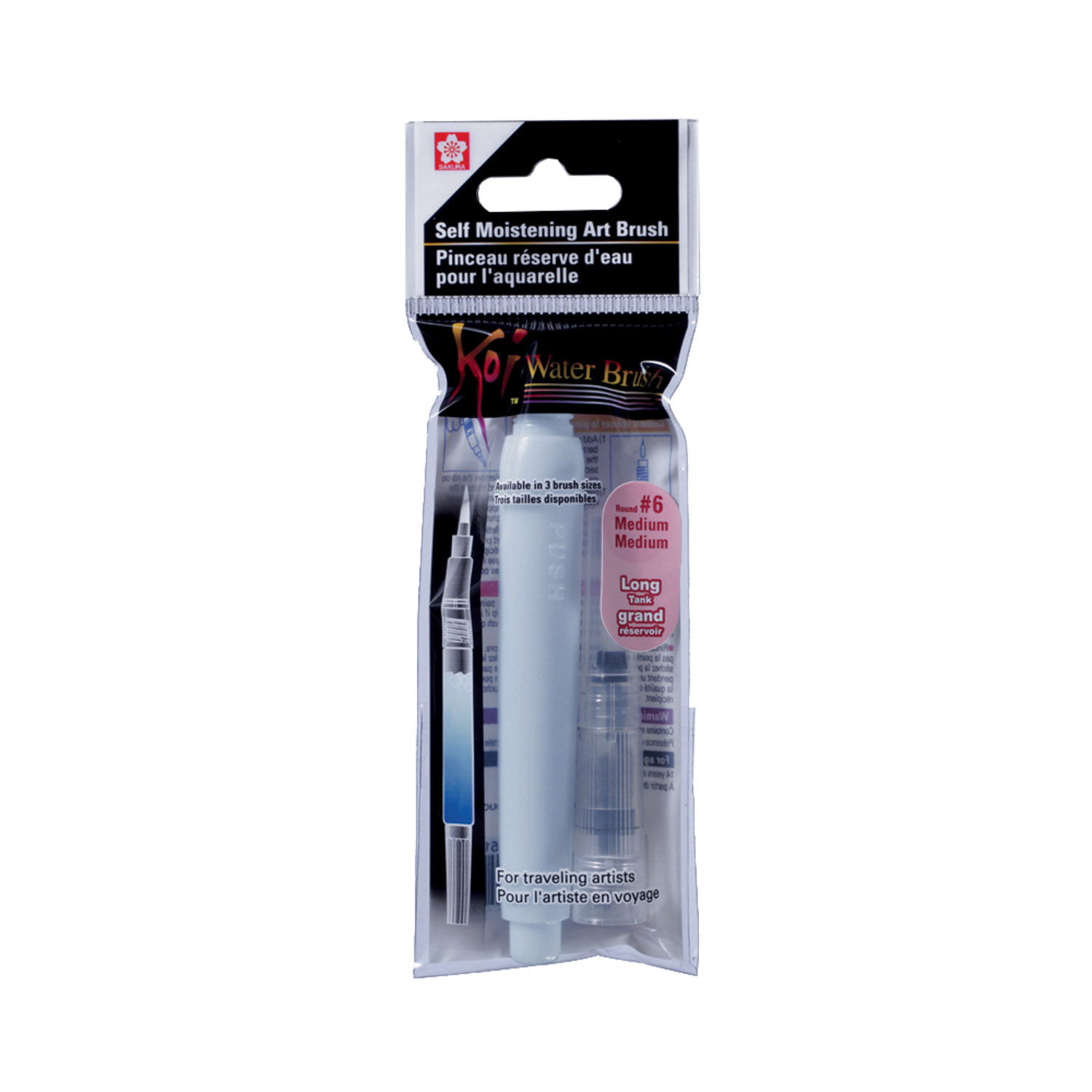 Pincel Recargable Sakura Koi Waterbrush 9ml Barril Largo