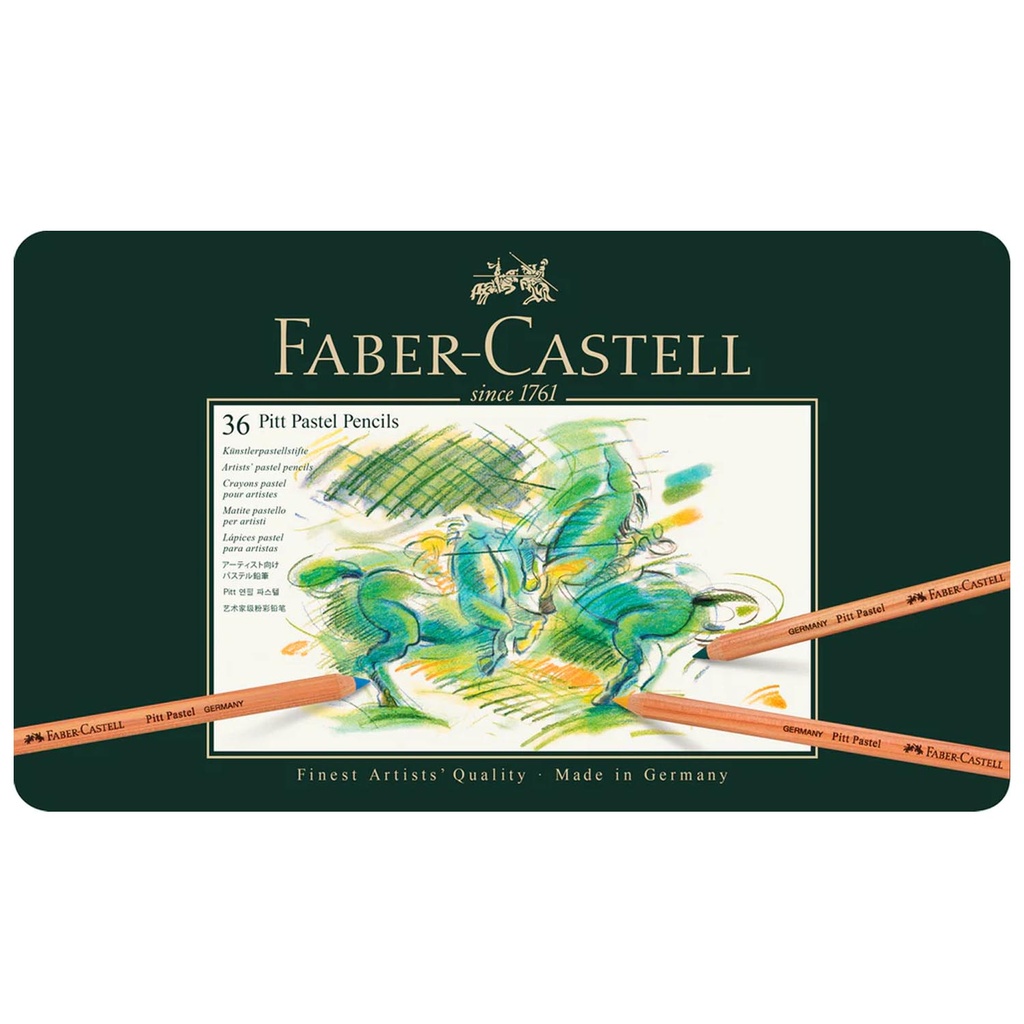 Estuche 36 Lápices Faber-Castell Pitt Pastel