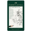 Lápices Grafito Faber-Castell 9000 (8B-2H) 12 ud