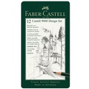 Lápices Grafito Faber-Castell 9000 (5B-5H) 12 ud