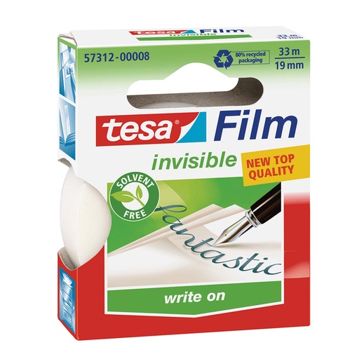 Cinta Adhesiva Para Escritorio Invisible Tesa 19mm x 33mts