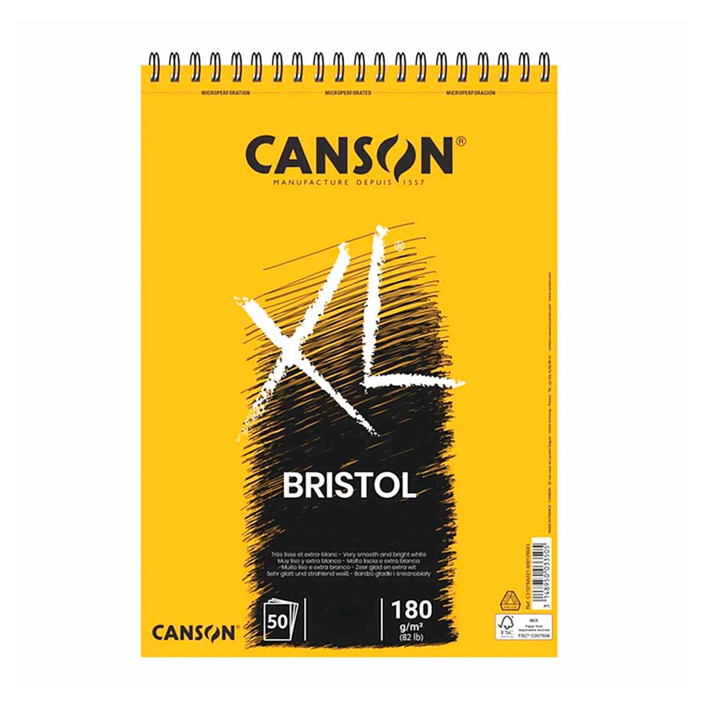 Croquera Canson XL Bristol 180gr 50 hjs A3 (29.7x42cm)