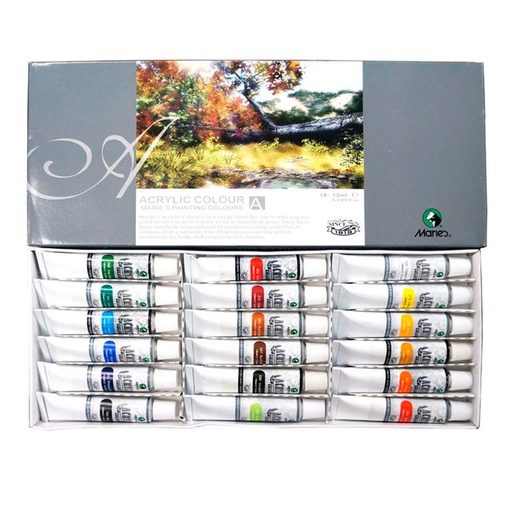 Pintura Acrílica Marie's en Tubos de 12ml (18 colores)