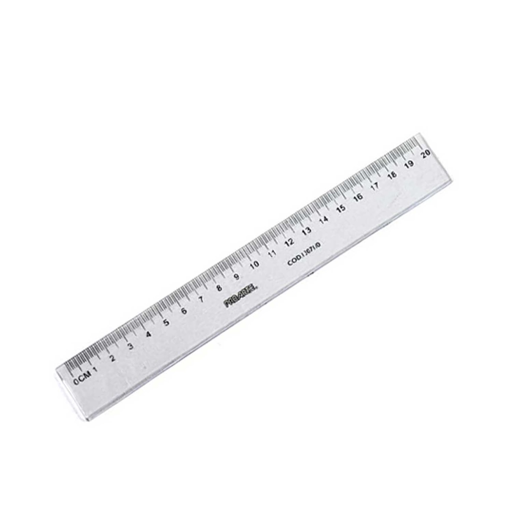 Regla Plástica Biselada Humo Proarte 20cm