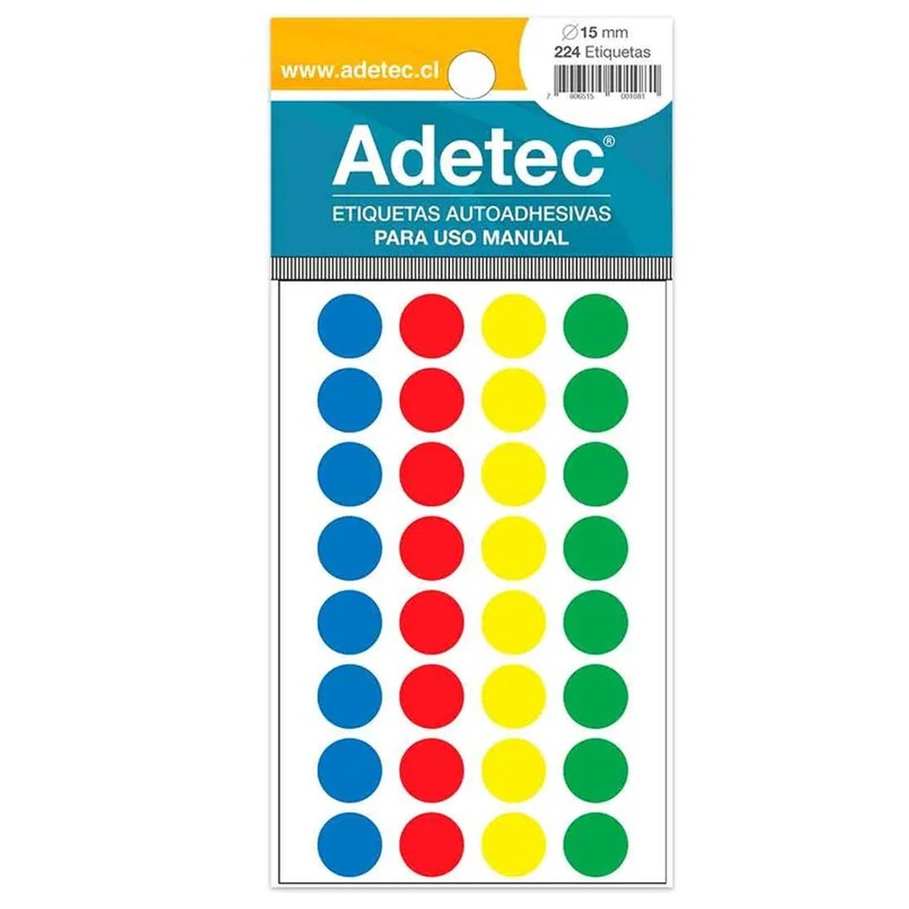 Etiqueta Circular Adetec 4 Colores