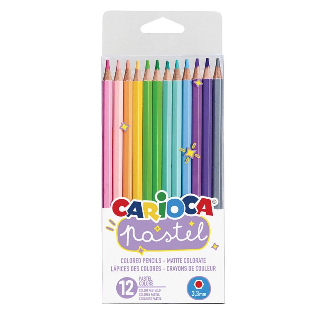 Lápices Carioca Pastel 12 Colores