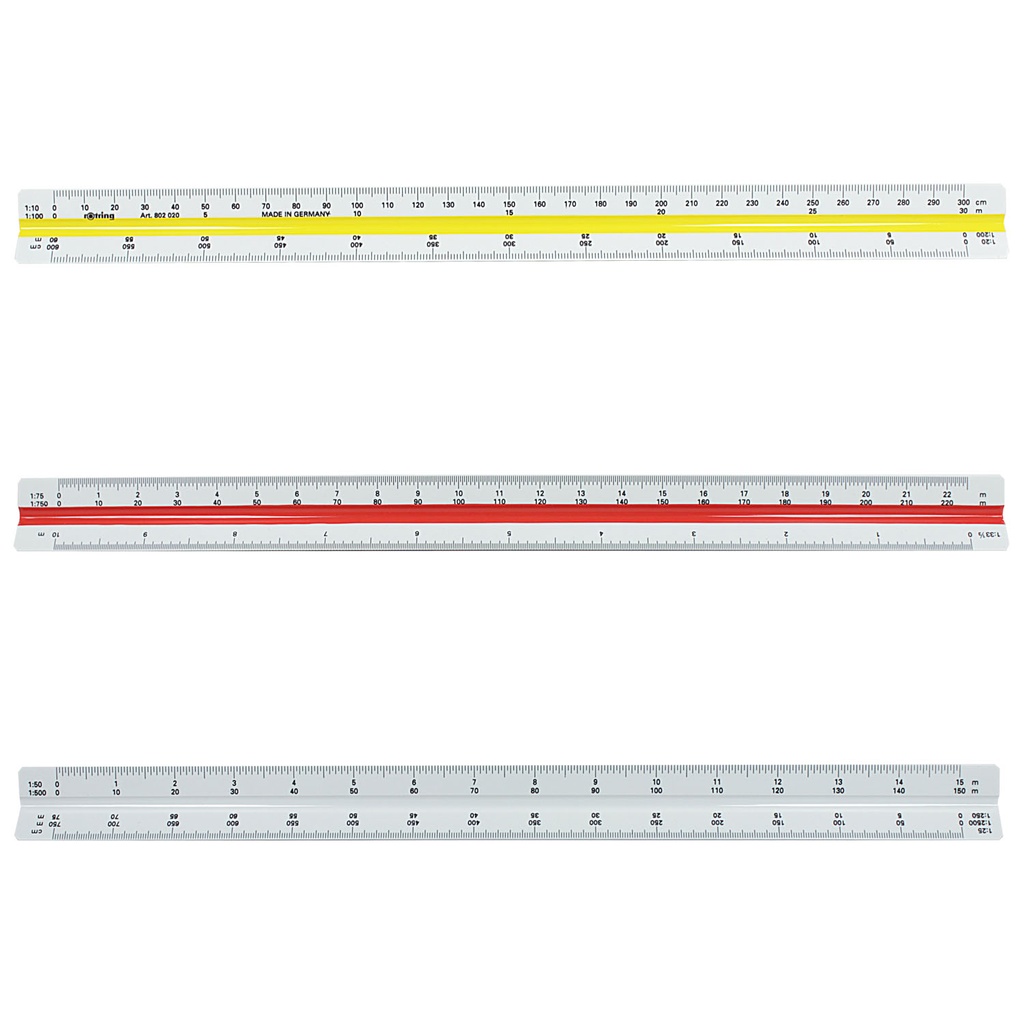 Escalímetro Rotring Plástico Triangular 30cm