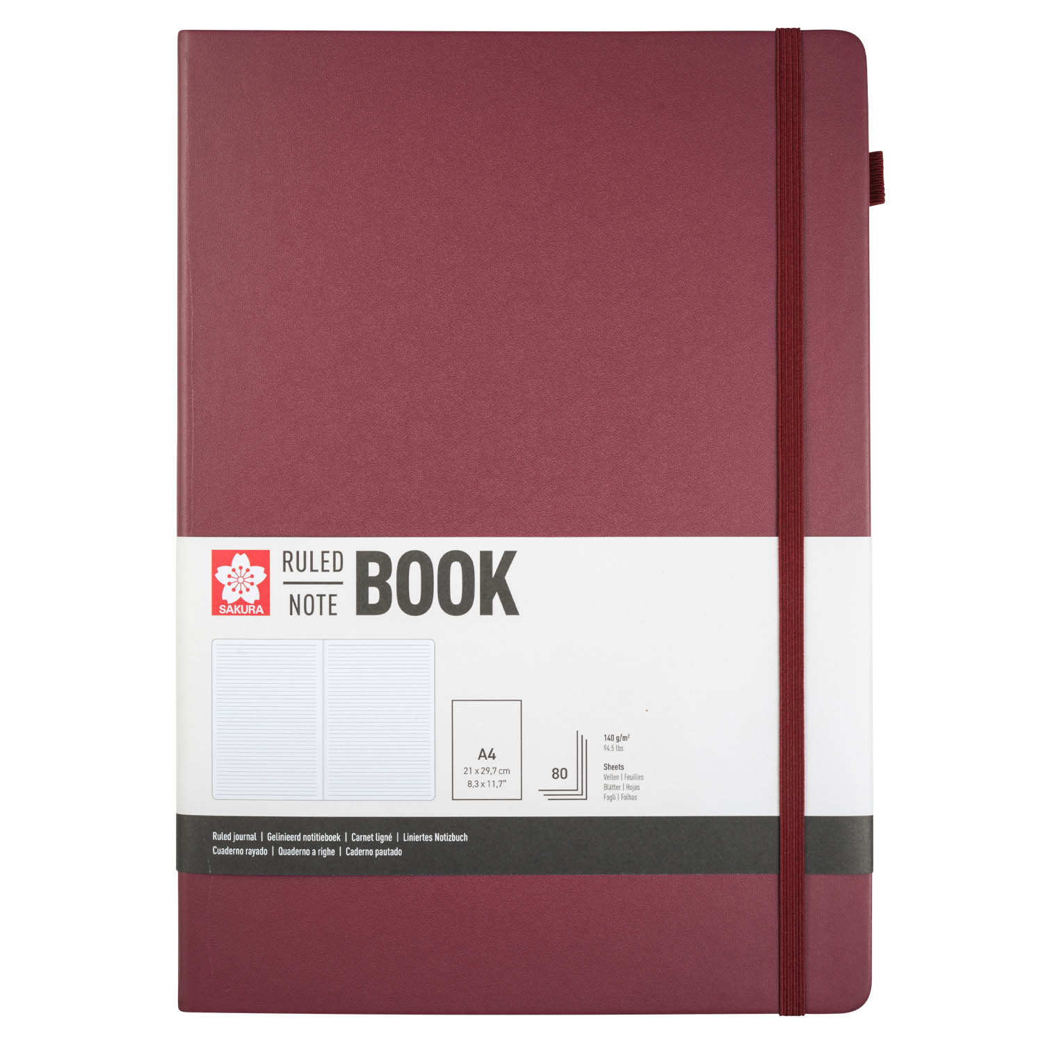 Libreta Sakura Hoja Crema con Lineas 21x30cm