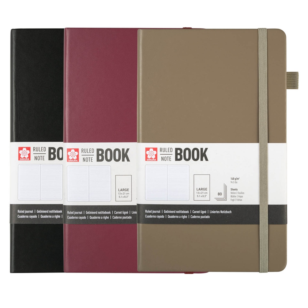 Libreta Sakura Hoja Crema con Lineas 13x21cm