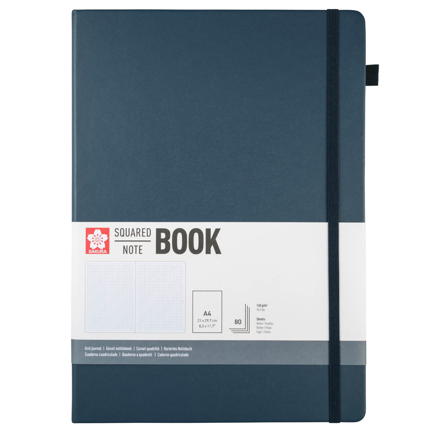 Libreta Sakura Hoja Crema con Cuadros 21x30cm