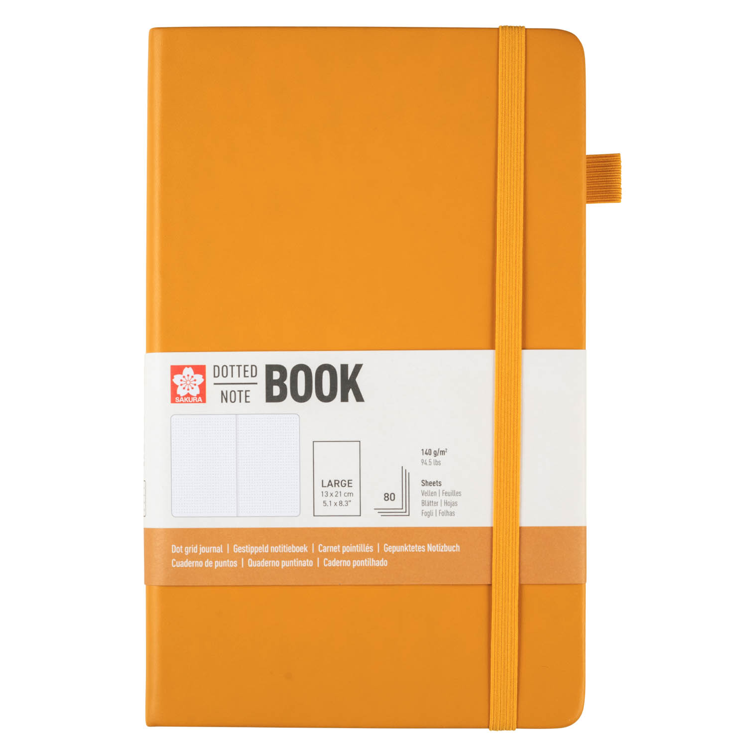 Libreta Sakura Hoja Crema con Puntos 13x21cm
