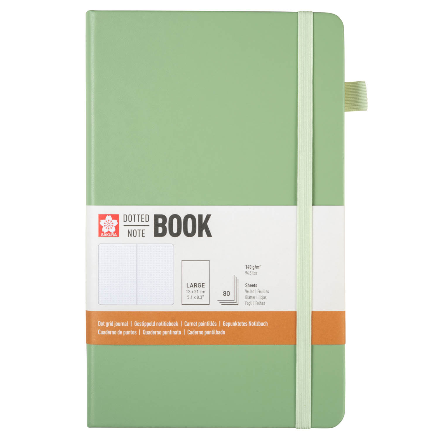 Libreta Sakura Hoja Crema con Puntos 13x21cm