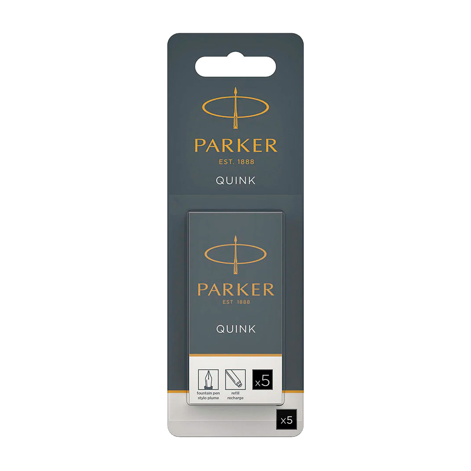 Cartucho largo de tinta para pluma Parker (5ud)