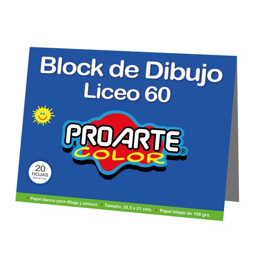 Block Liceo 106gr 20hj 26.5x21cm.