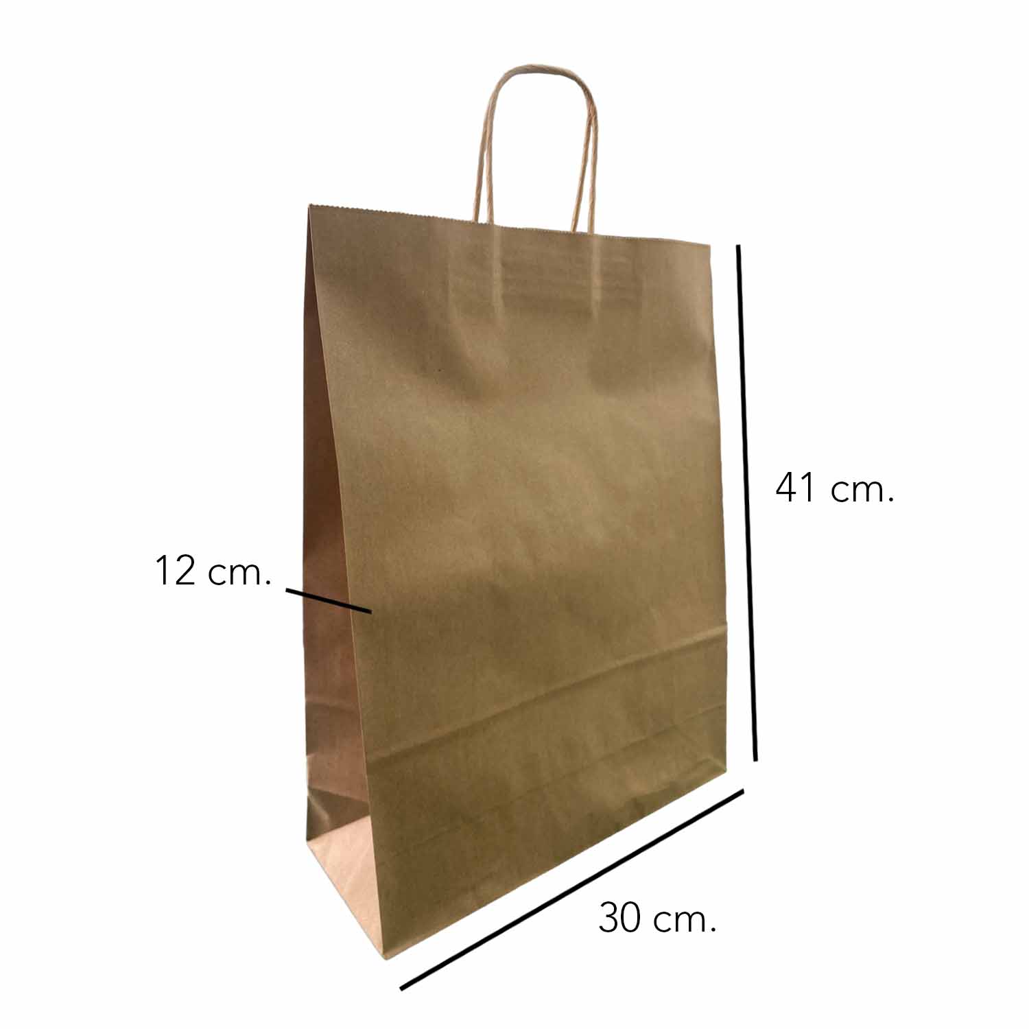 Bolsa de Papel Kraft regalo empaque con Manilla (1ud)