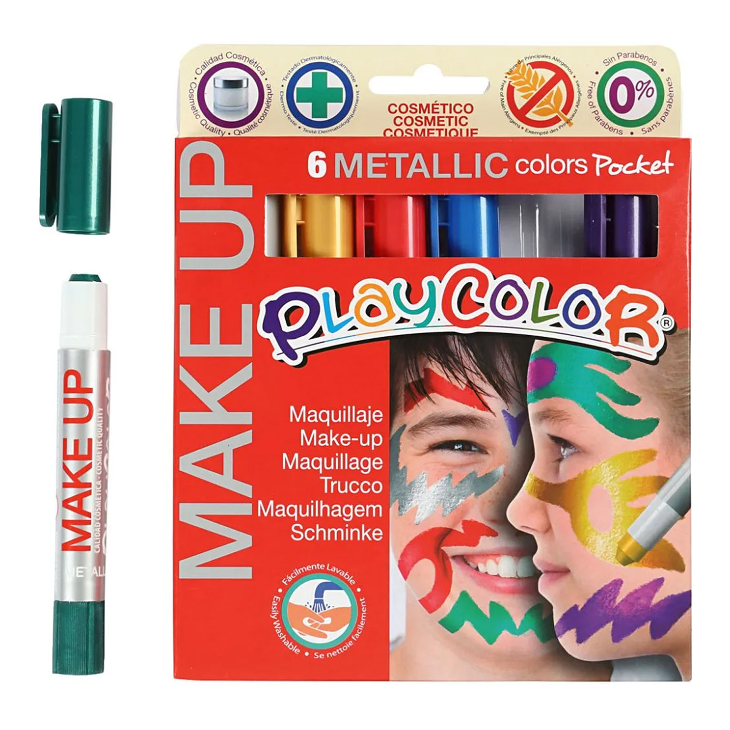 Tempera Maquillaje Playcolor  6 colores