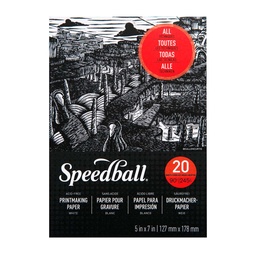 [7081] Block Papel Para Grabado Speedball 12.7x17.8cm 245gr. 20hj