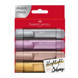 [154640] Destacador Faber-Castell TL 46 Metálico (4 Colores)