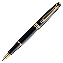 [S0951660] Pluma Estilográfica Expert ( M ) Negro Lacado con Dorado