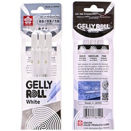 [XPGB-WT3A] Set de lápices gel Gelly Roll 3 grosores Blanco