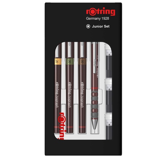 Set Tiralínea Recargable Rotring Isograph(0.2- 0.3 - 0.5mm Junior)