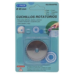 [RECR045PRE] Repuesto Para Cortador Rotatorio de Telas 45mm (Prepicado)