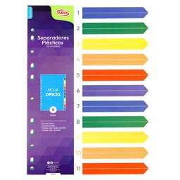 [A112010] Separadores Plásticos Adix Tamaño Oficio (12ud)