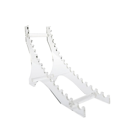 Exhibidor Acrilico Renart 15x20x6.5 cm 18 Espacios Horizontal 1cm ø