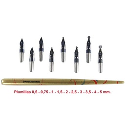 [560240] Set completo de plumillas ornamentales + portaplumillas Standardgraph