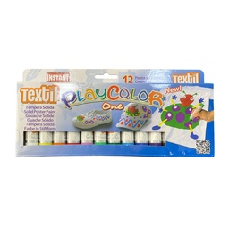 [10461] Témpera Sólida para Textiles Playcolor 12 Colores